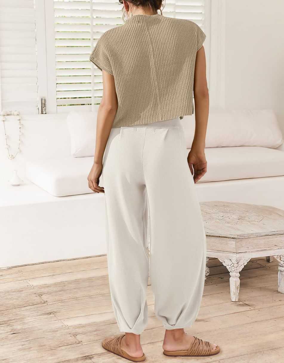 ANRABESS Women's Knit Sweater and Pants Lounge Set