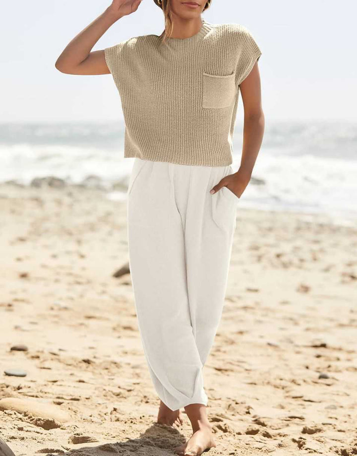 ANRABESS Women's Knit Sweater and Pants Lounge Set