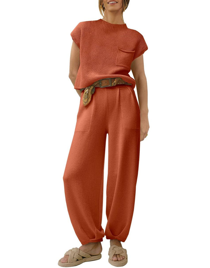 ANRABESS Women's Knit Sweater and Pants Lounge Set
