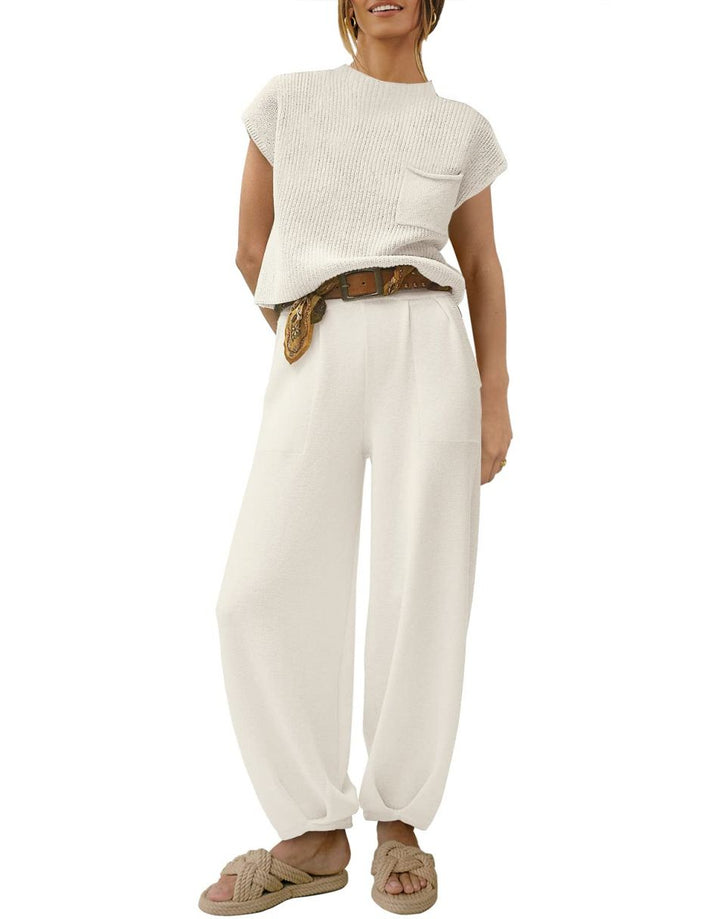 ANRABESS Women's Knit Sweater and Pants Lounge Set