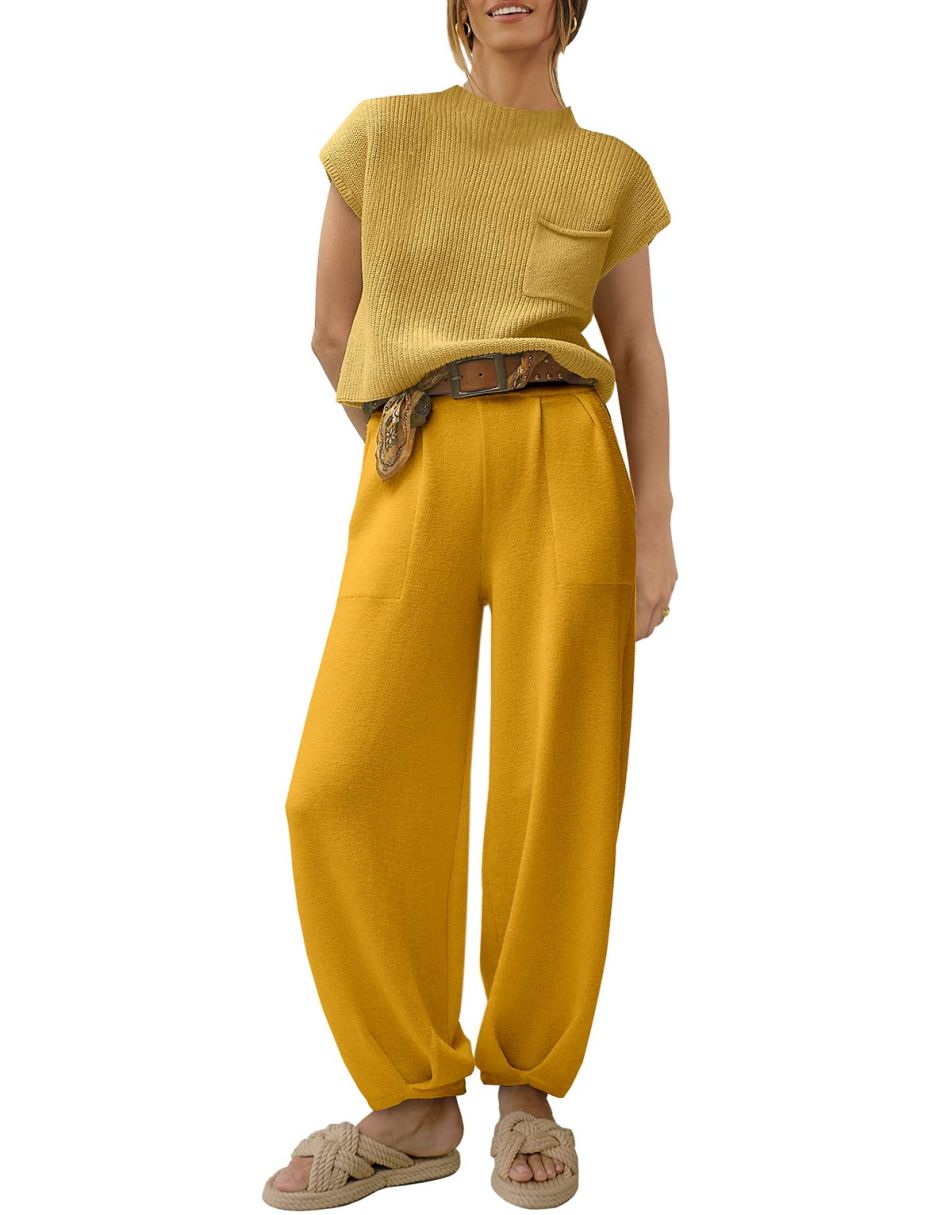 ANRABESS Women's Knit Sweater and Pants Lounge Set