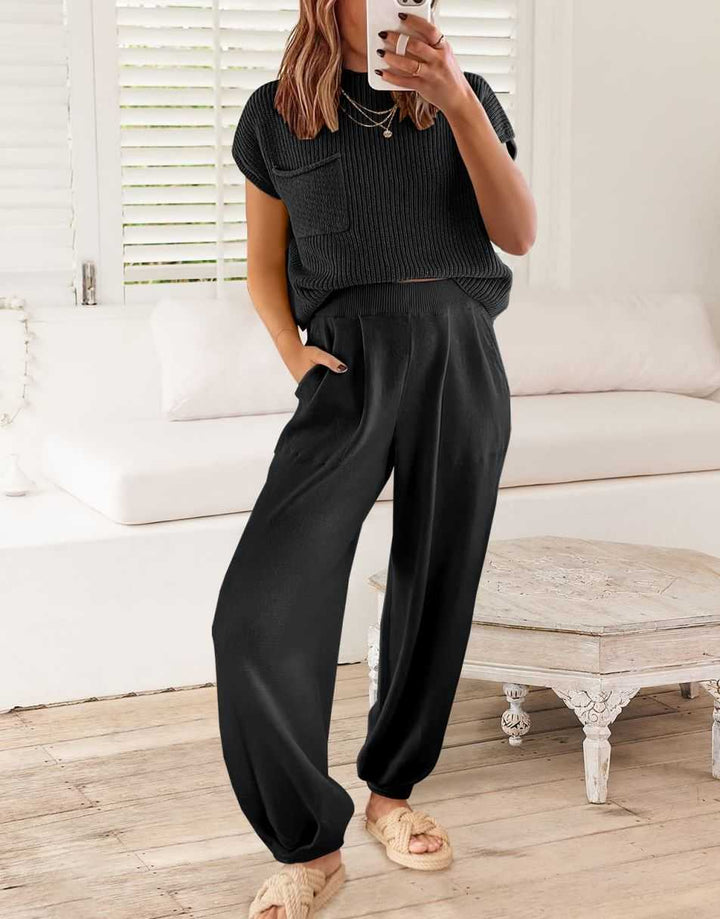 ANRABESS Women's Knit Sweater and Pants Lounge Set