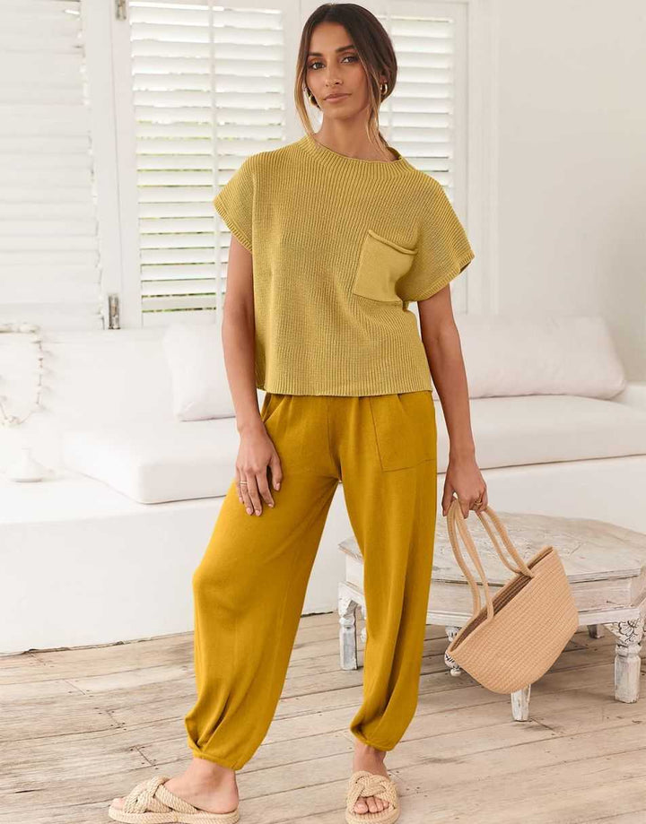 ANRABESS Women's Knit Sweater and Pants Lounge Set