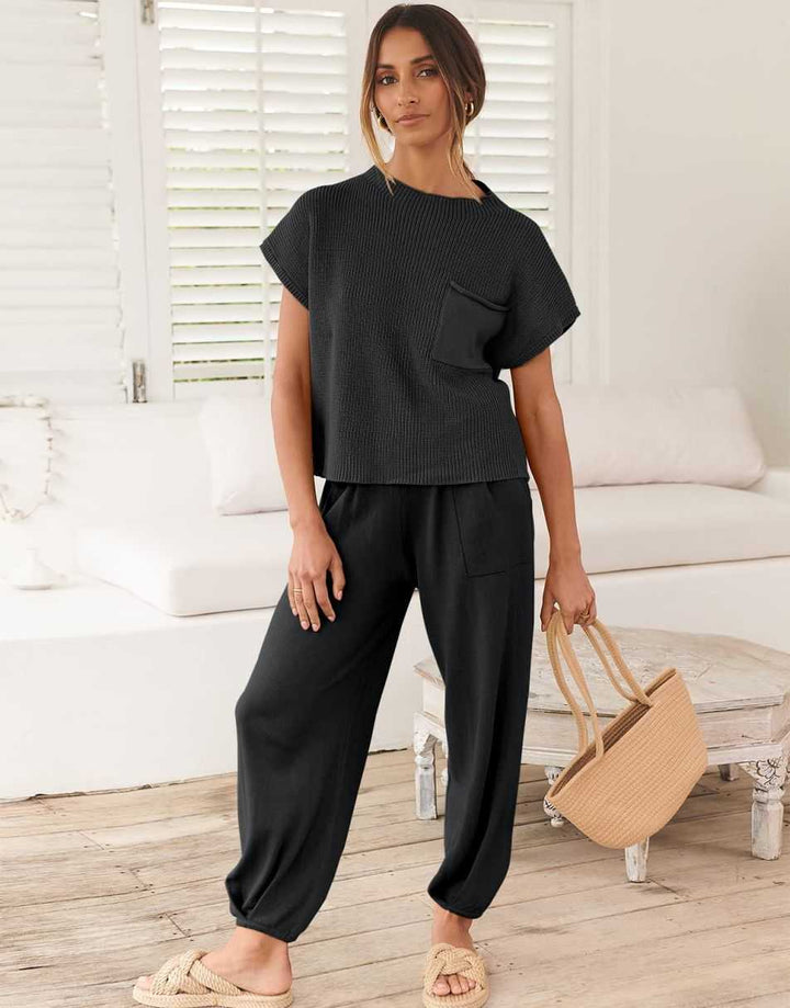 ANRABESS Women's Knit Sweater and Pants Lounge Set