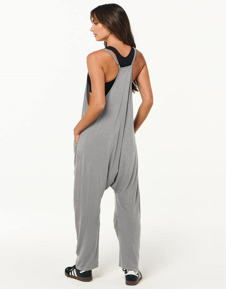 ANRABESS Womens Overalls Jumpsuit Sleeveless Spaghetti Strap Summer Casual Lightweight Loose Fit Baggy Pants with Pockets