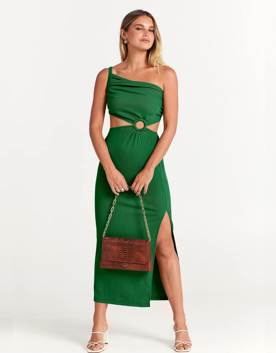 ANRABESS One Shoulder Sleeveless Bodycon Maxi Vacation Dress
