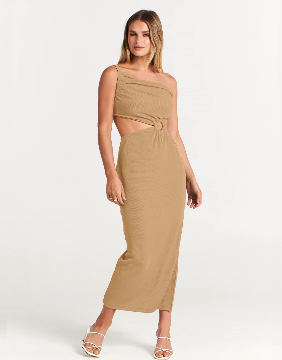 ANRABESS One Shoulder Sleeveless Bodycon Maxi Vacation Dress