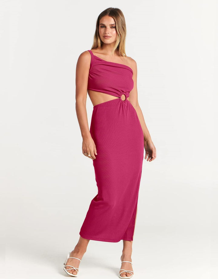 ANRABESS One Shoulder Sleeveless Bodycon Maxi Vacation Dress